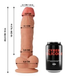 CYBER SILICOCK - ULTRA REALISTIC SOFT LIQUID SILICONE DONG 20.5CM